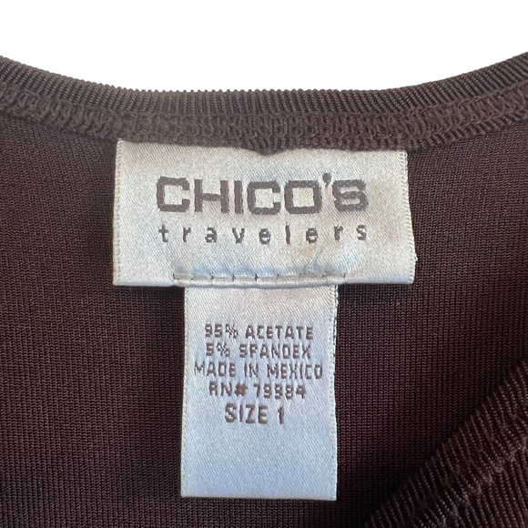 Chico’s chocolate brown stretch tank top great for layering excellent condition - Picture 6 of 6